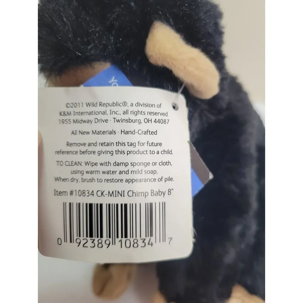 NWT Wild Republic Saint Louis Zoo Baby Chimp Monkey Plush Stuffed‎ Animal Toy 8